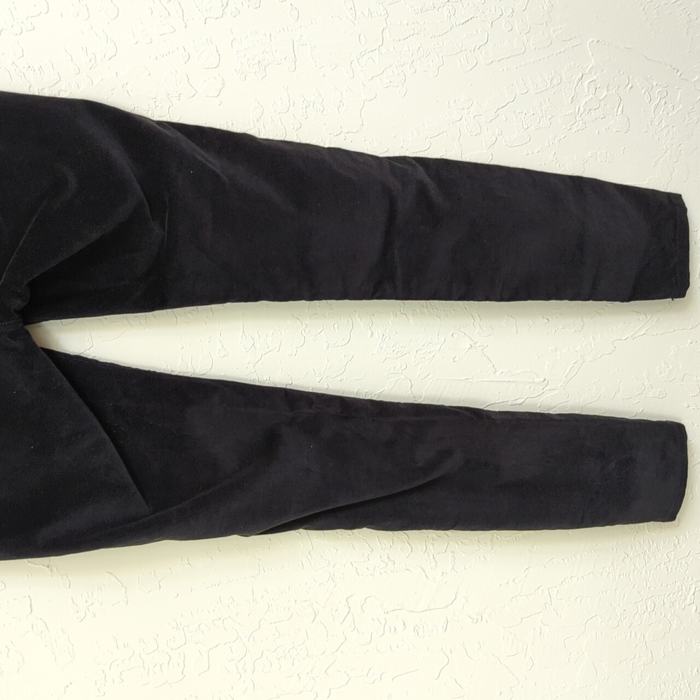 Anthropologie Pilcro Black Serif Skinny Velvet Ankle Pants Size 27 - Picture 7 of 13